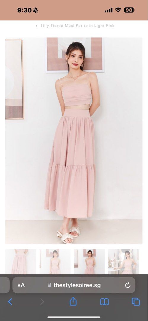 Hot pink petite maxi skirt on sale