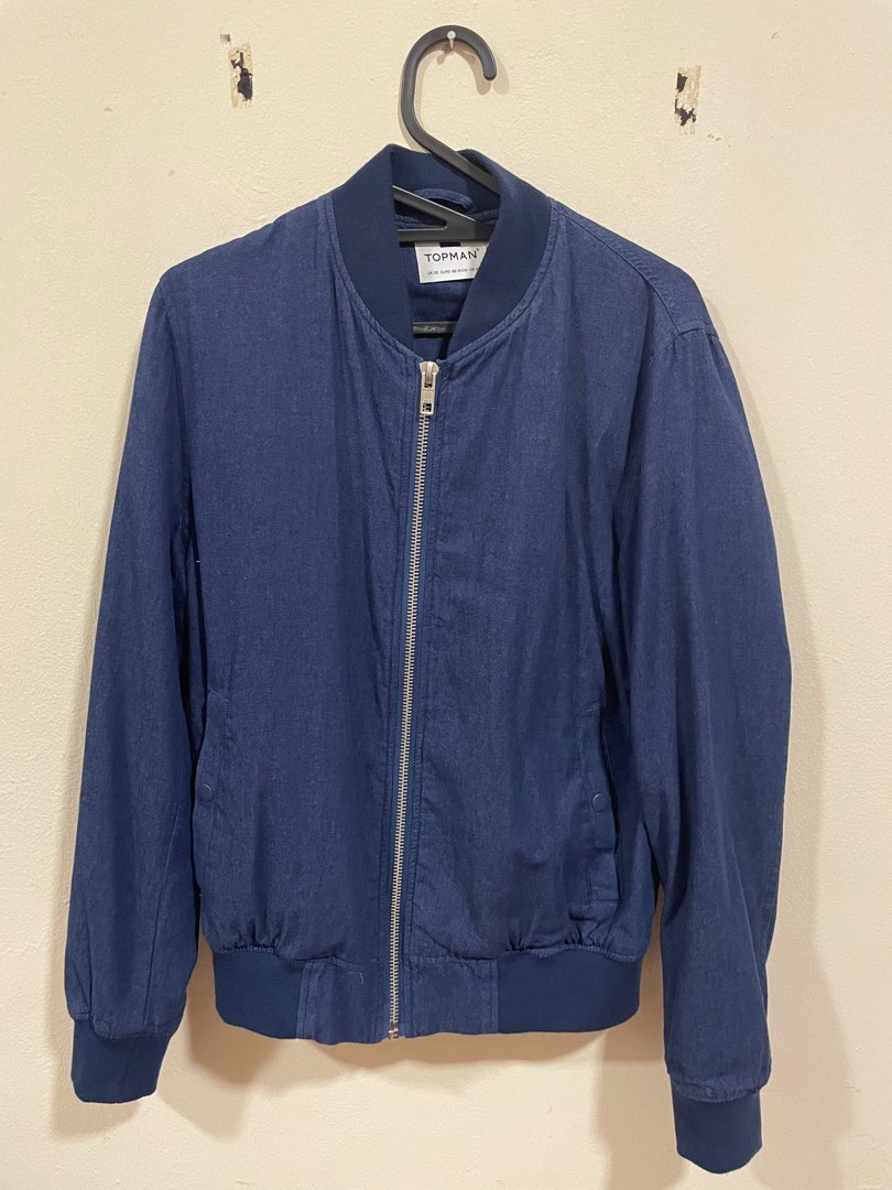Topman navy bomber jacket online