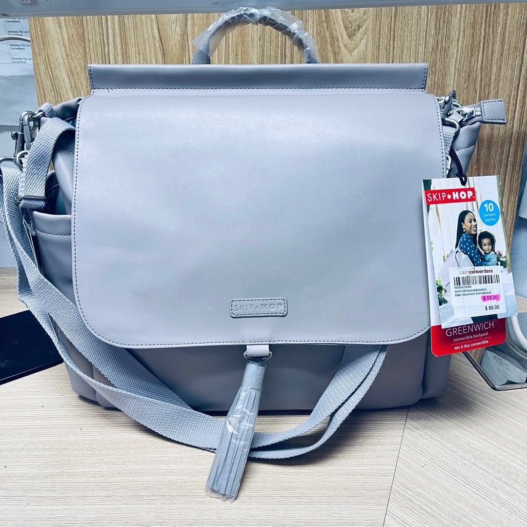 TP Skip Hop Greenwich Convertible Backpack Grey