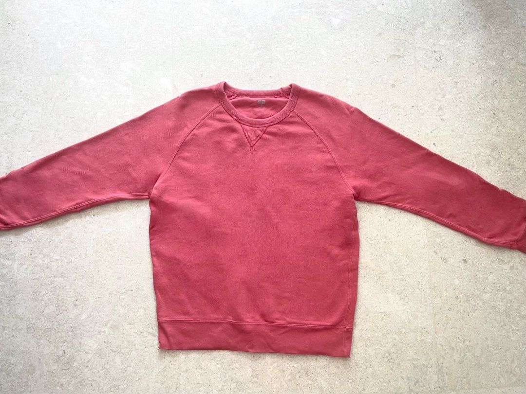 Uniqlo Red Sweater Pullover Pink Coral Sweater Men s Fashion