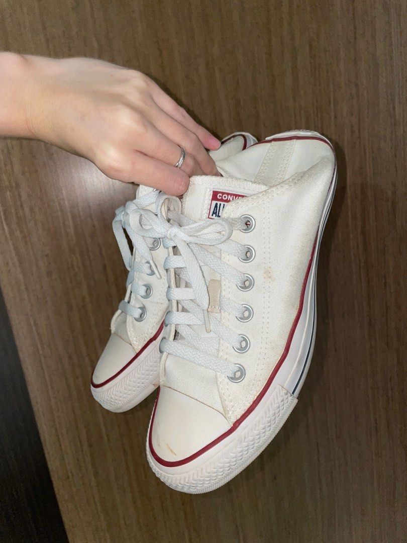 White converse on sale size 8