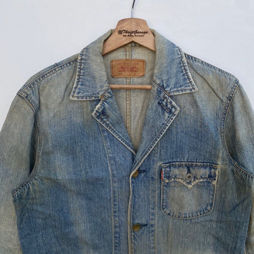 Vintage 1989 Levi Strauss Medium Wash Button Down Denim Jacket Men's Size L  | eBay