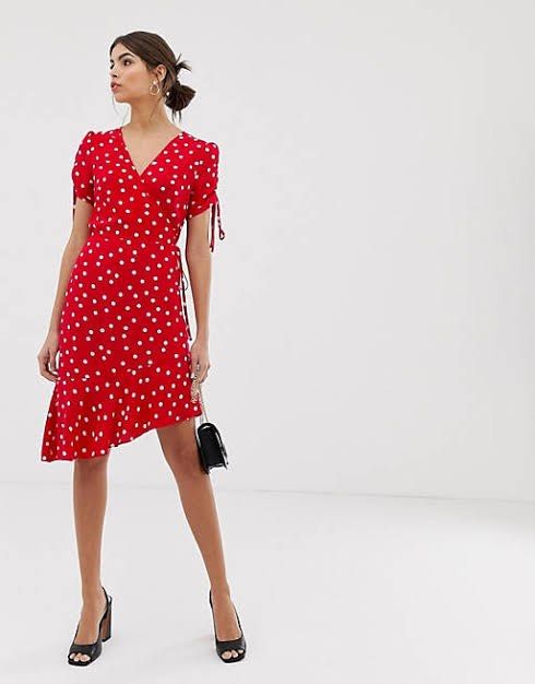 Warehouse red polka discount dot dress
