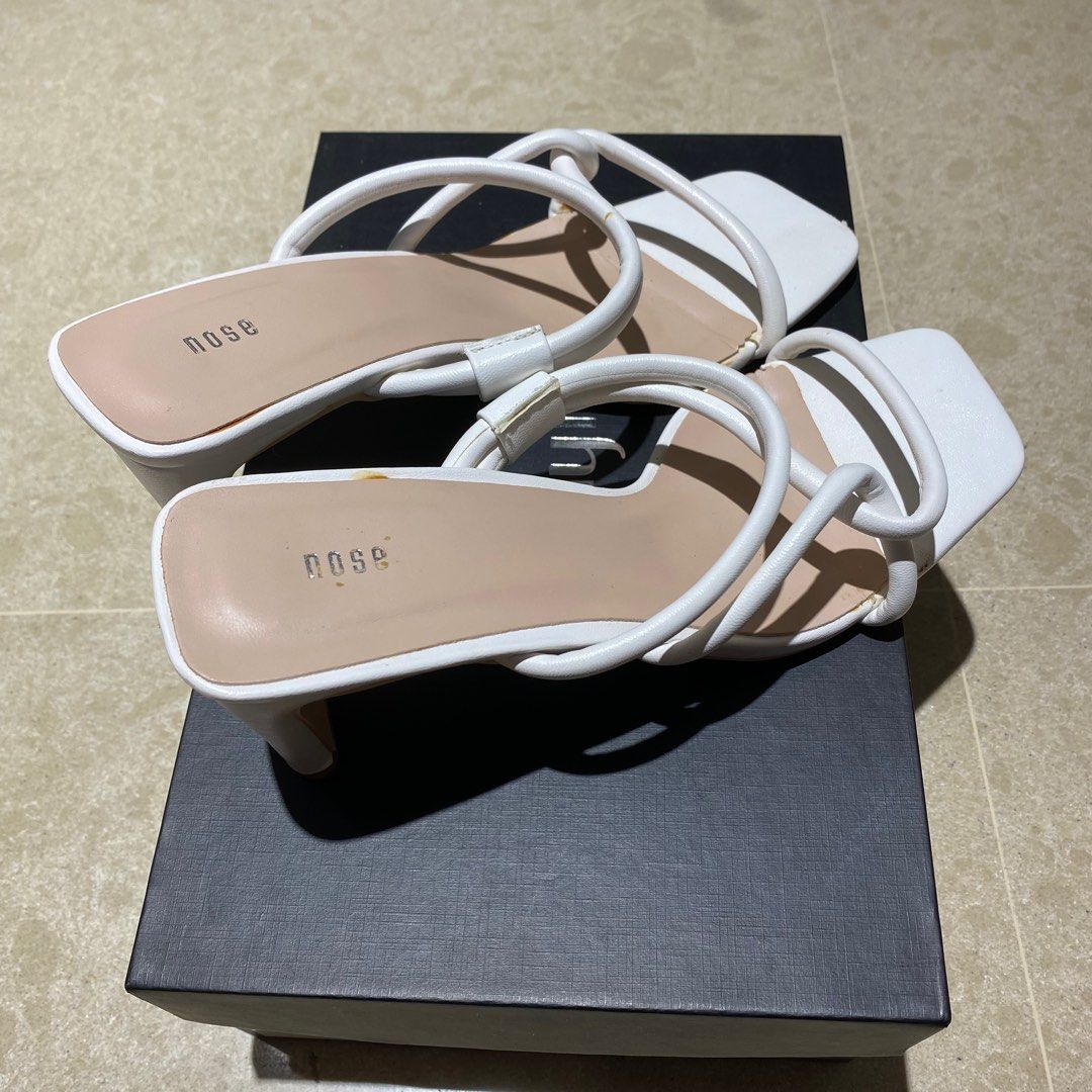 White sandals outlet office