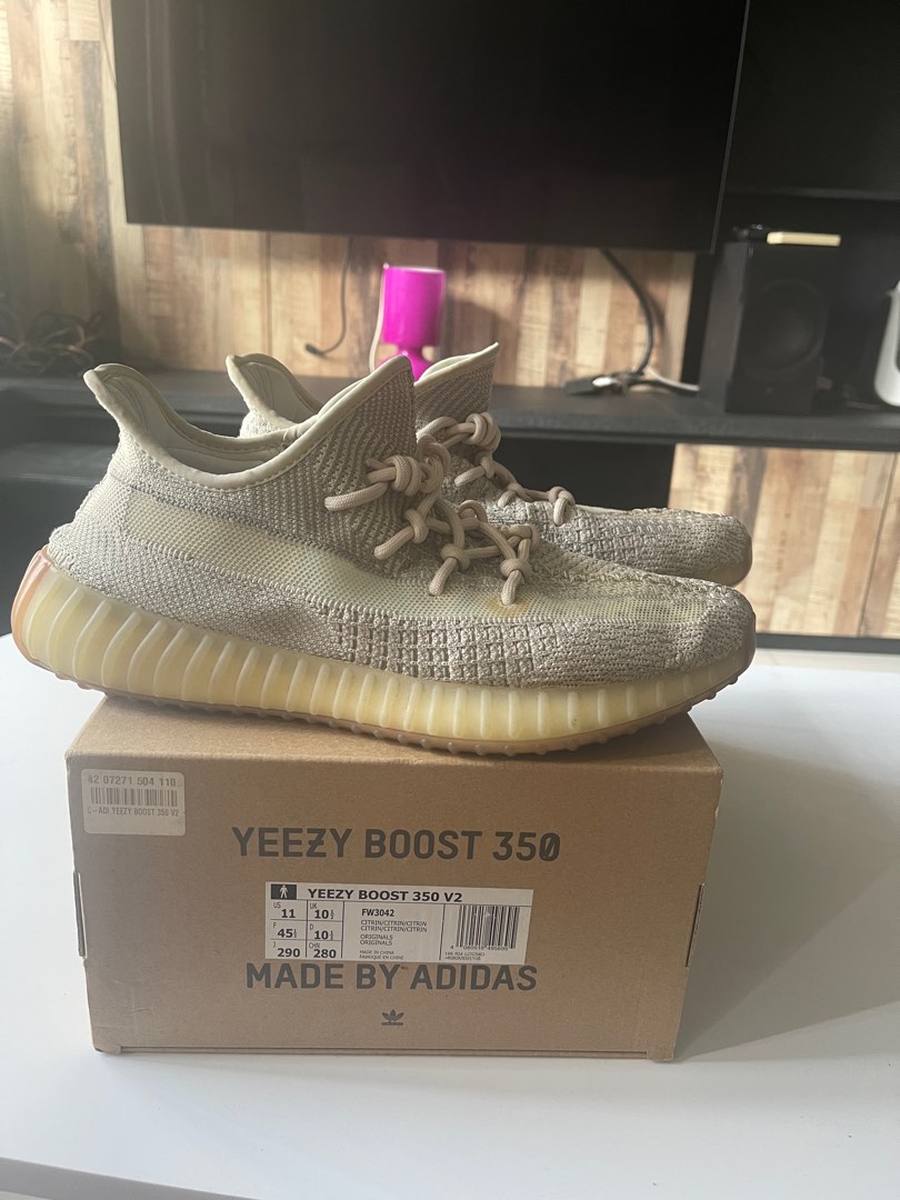 Yeezy boost 350 v2 citrin US11 Uk10.5, Men's Fashion, Footwear ...