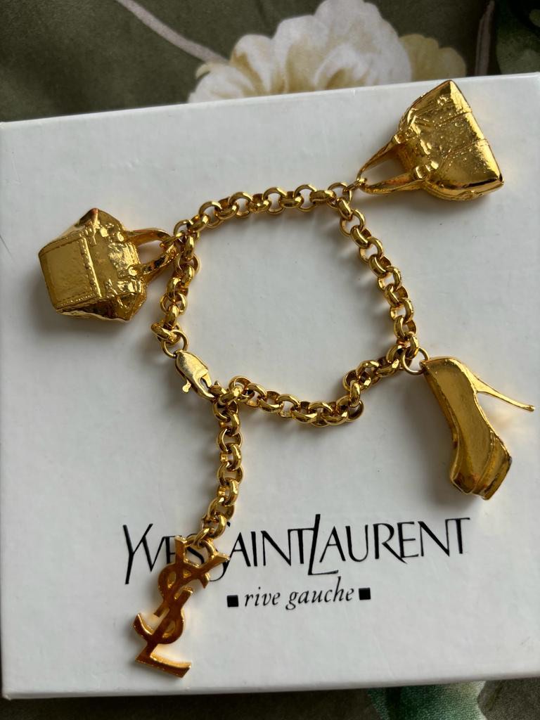 Saint Laurent Opyum heart charm bracelet for Women - Gold in KSA | Level  Shoes