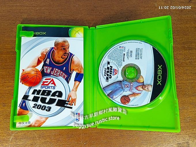 [佩姬蘇]XBOX正版遊戲片-勁爆美國職籃2003 NBA LIVE 2003 附中文手冊 有盒書