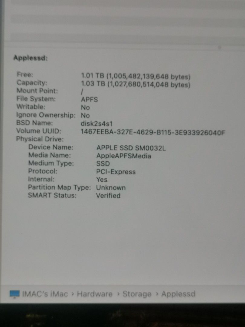 Apple on sale ssd sm0032l