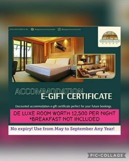 40% OFF ON BAGUIO COUNTRY CLUB E GIFT CERTIFICATES VOUCHERS DELUXE ROOM