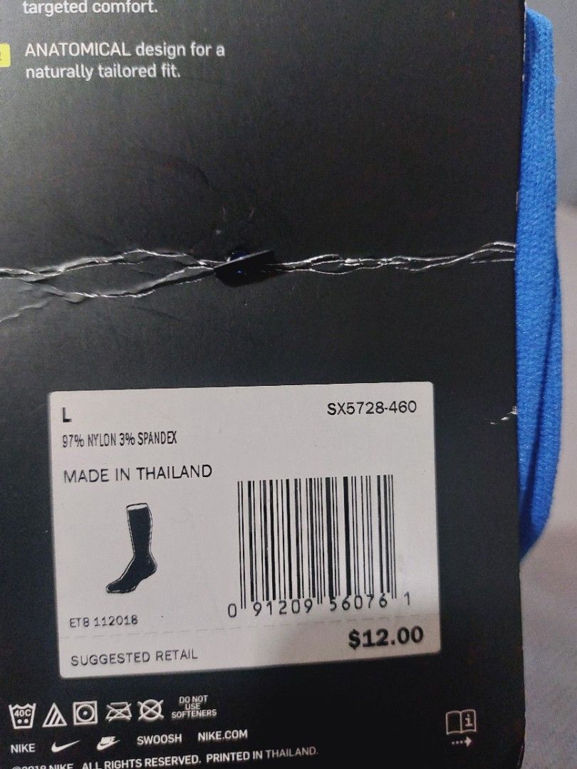 Nike soccer clearance socks size chart
