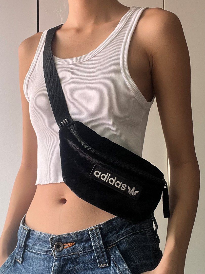 Adidas Originals Velvet Fanny Pack Bag Women s Fashion Bags