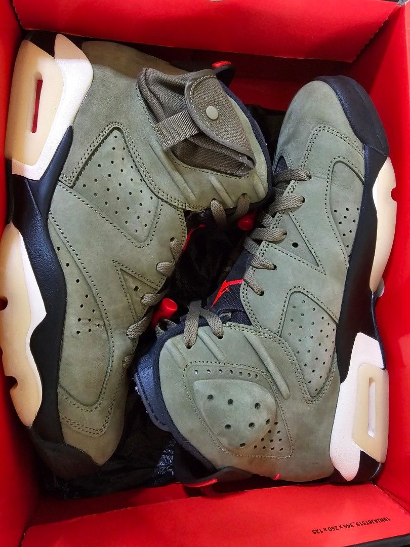 Air Jordan 6 Travis Scott Medium Olive Men s Fashion Footwear
