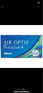 Alcon Air Optix plus HydraGlyde Contact Lenses (+6.00) with FREE Opti-Free PureMoist solution