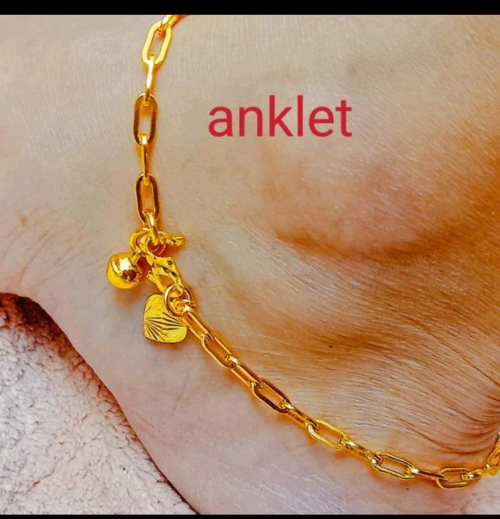 Gold link anklet on sale
