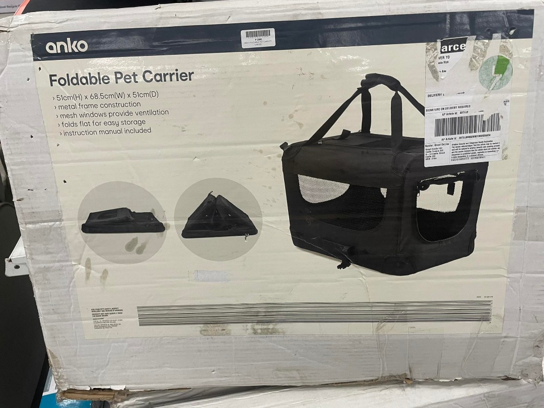 Anko Foldable Pet Carrier Large, Furniture & Home Living, Home Decor