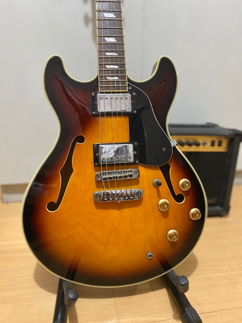 Aria Semi hollow Electric Guitar, Hobbies & Toys, Music & Media