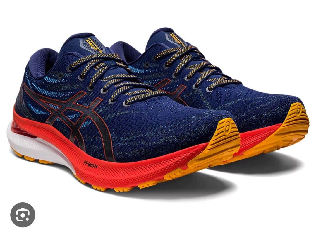 ASICS Men GEL KAYANO 29 4E Running Shoes in Deep Ocean Cherry Tomato