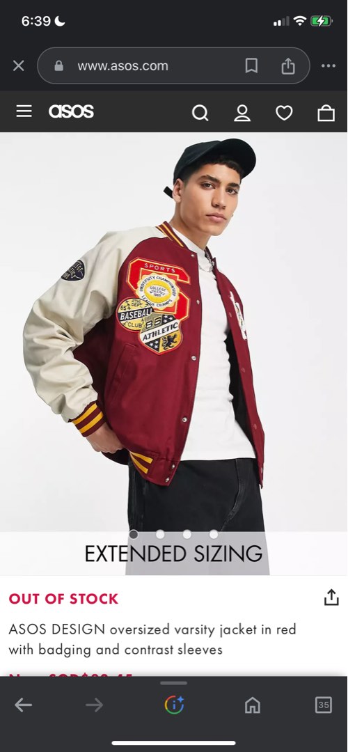 Asos baseball jacket best sale