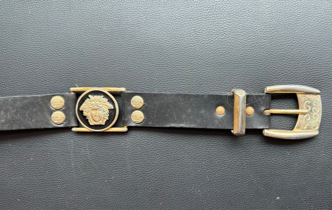 Authentic GIANNI VERSACE Leather Belt Luxury Accessories on