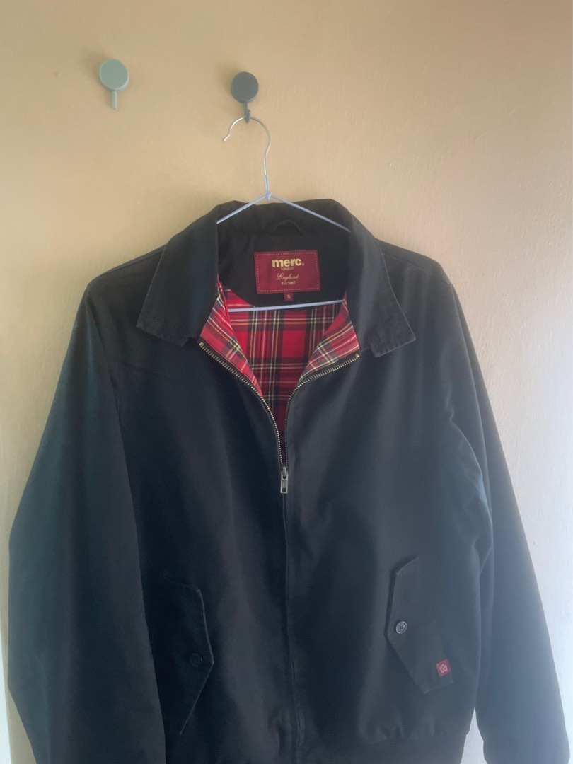 Giacca Harrington Classica Retro - Fodera Tartan, Chiusura A Bottoni, Stile Britannico