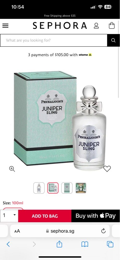 Authentic Penhaligon s Juniper Sling 100ml Beauty Personal Care