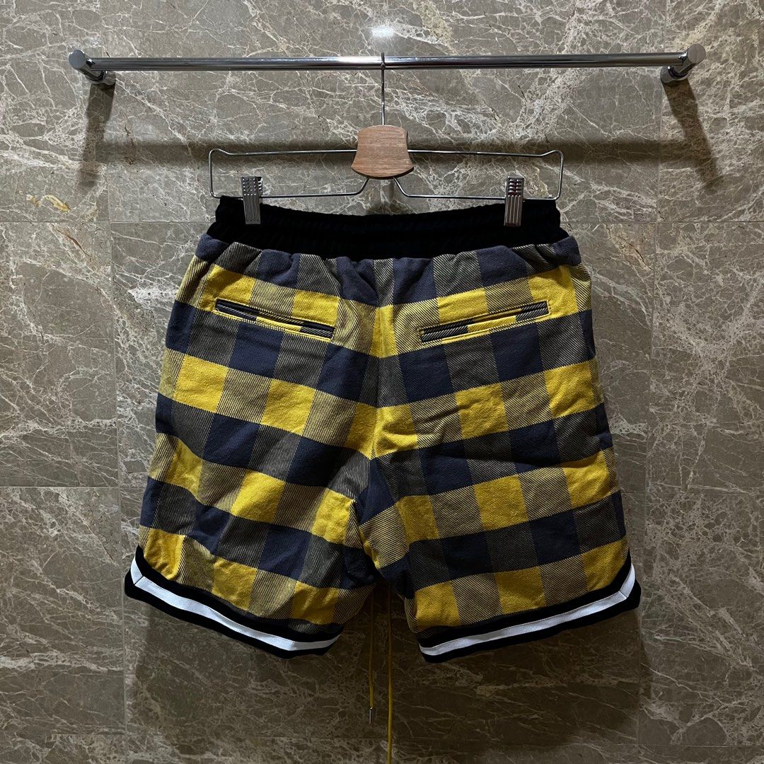Lakers checkered shorts deals