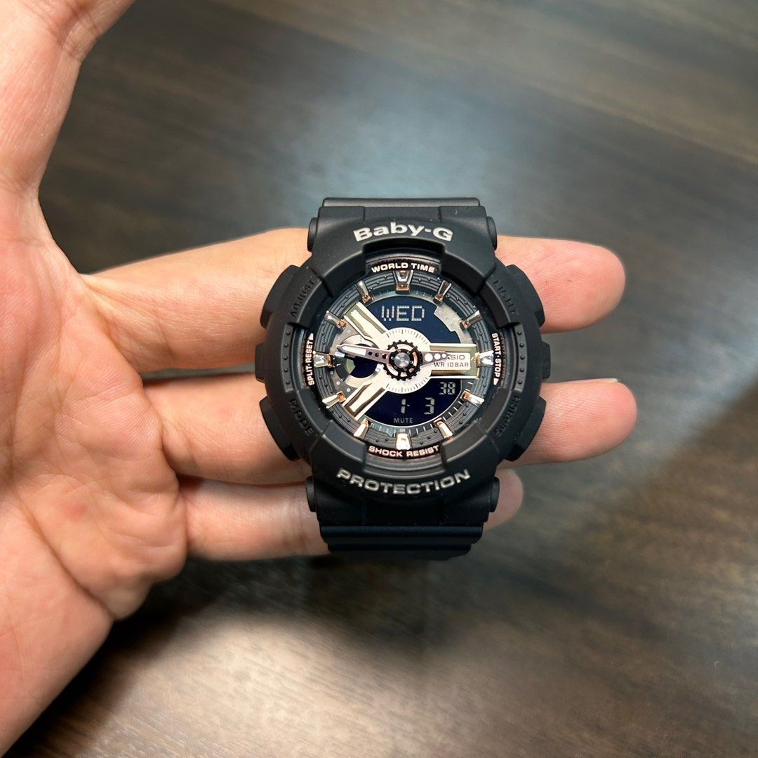 Baby g black hotsell and rose gold