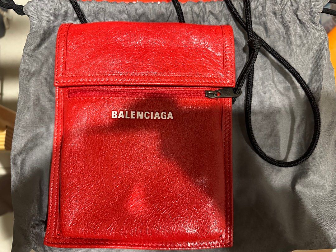 Balenciaga red explorer sale pouch