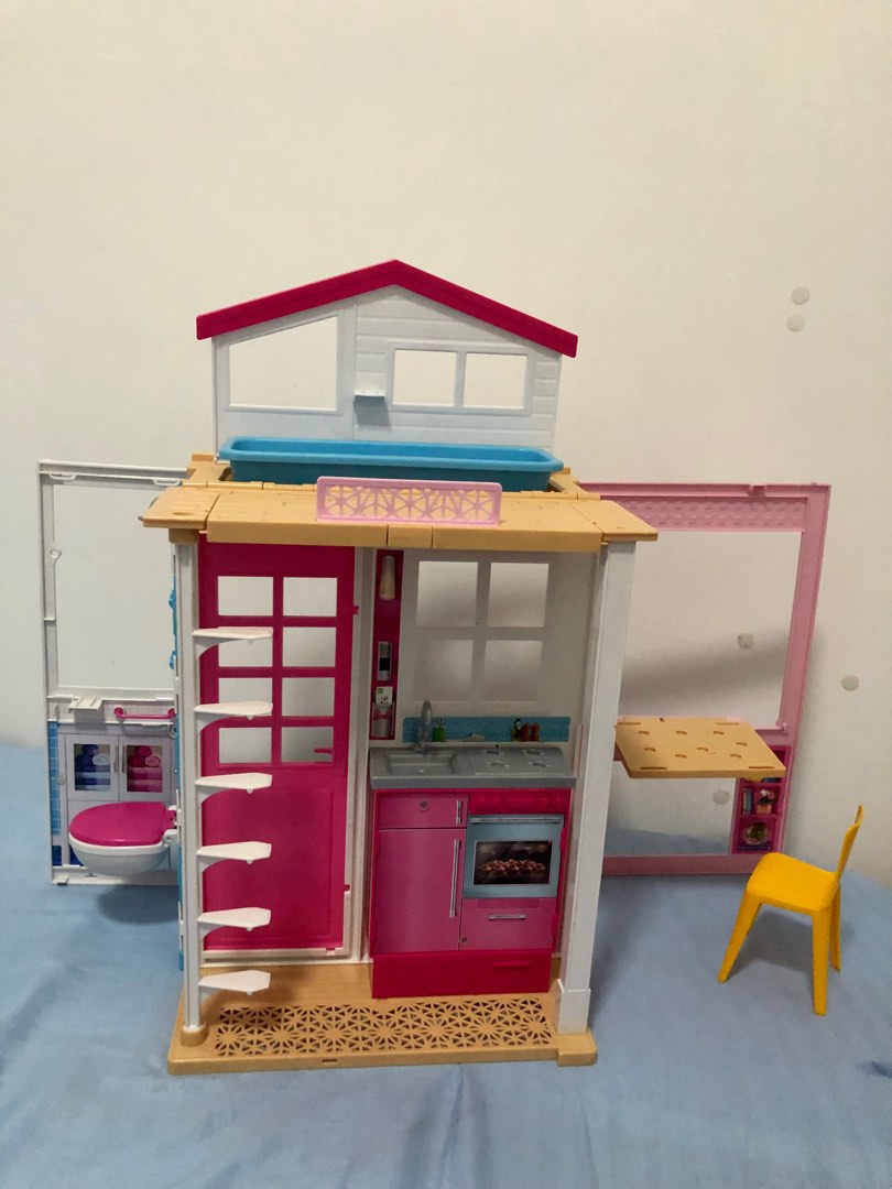 BARBIE TWO STORY HOUSE, Hobbies & Toys, Toys & Games on Carousell