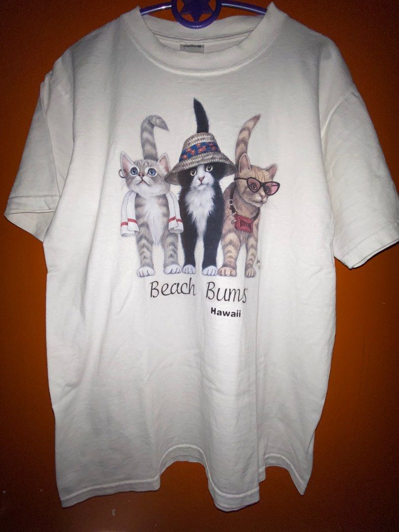 Beach bum cat t shirt hot sale