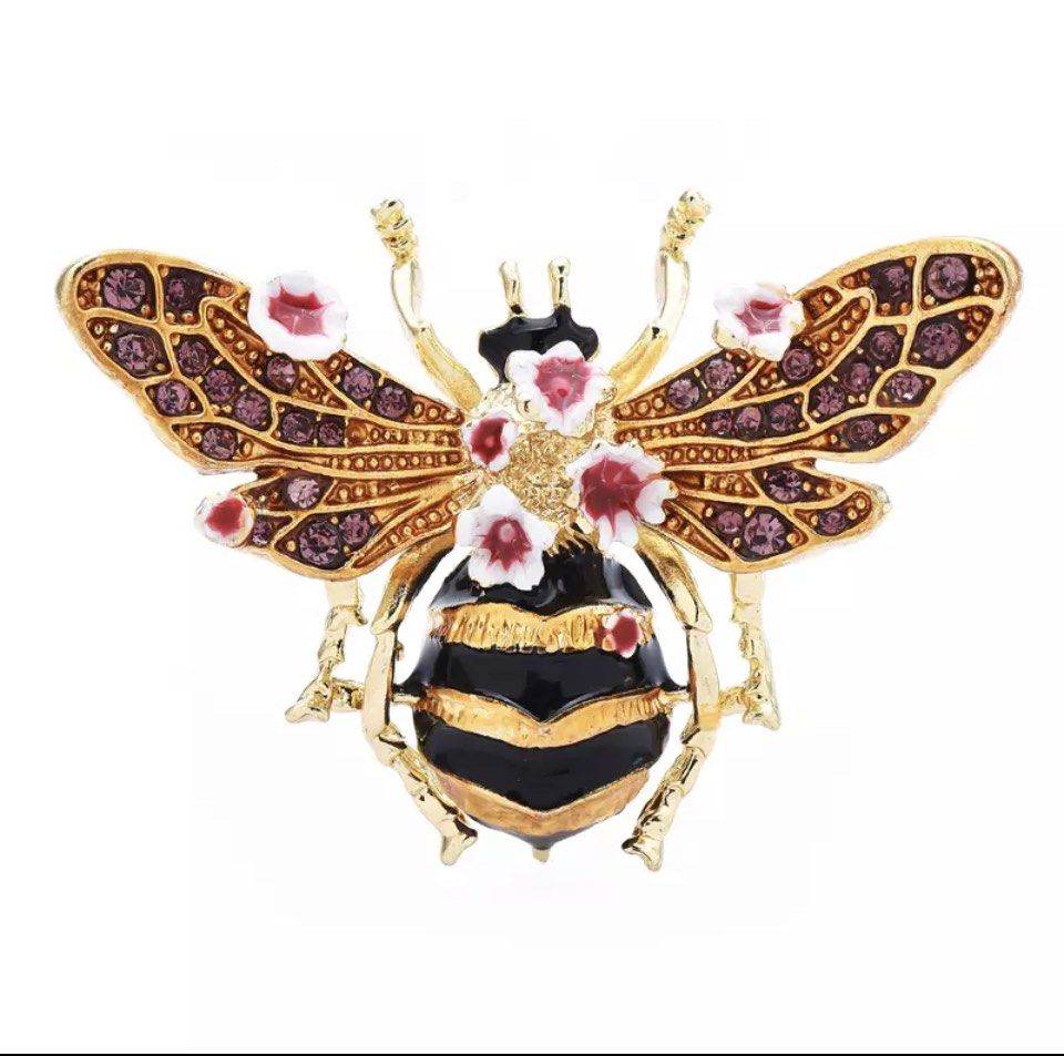 Gold bee brooch store