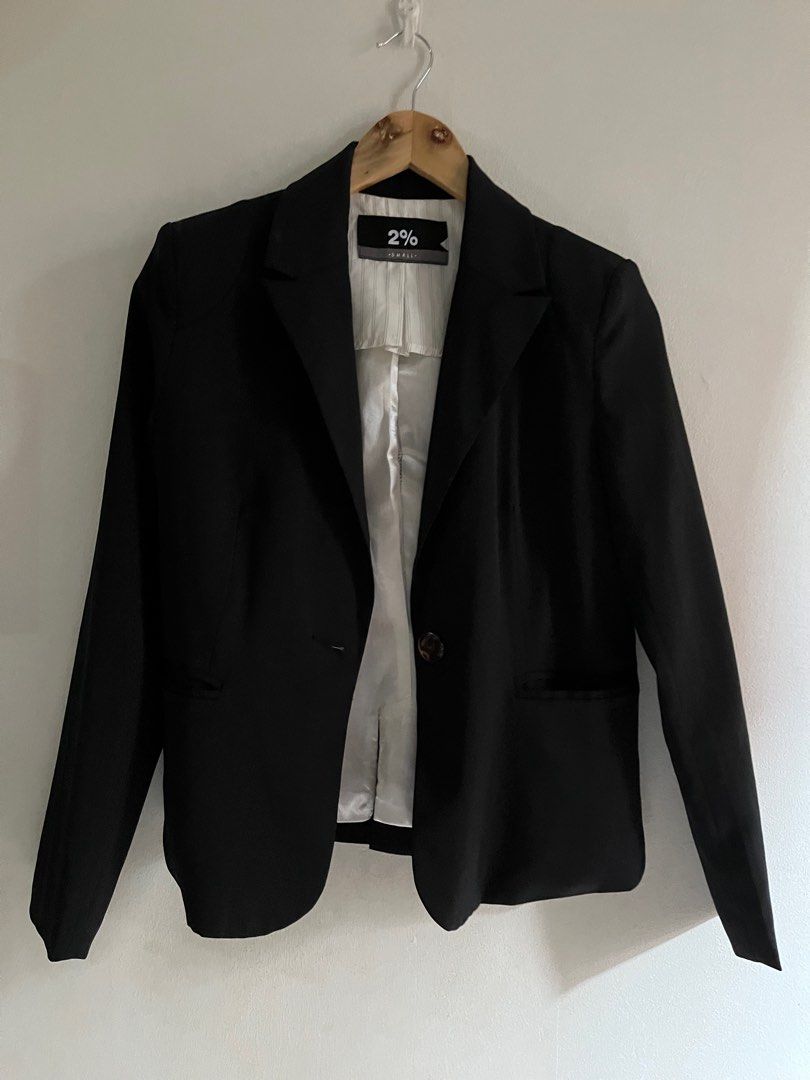 Black Blazer Jacket, Women's Fashion, Coats, Jackets and Outerwear on ...