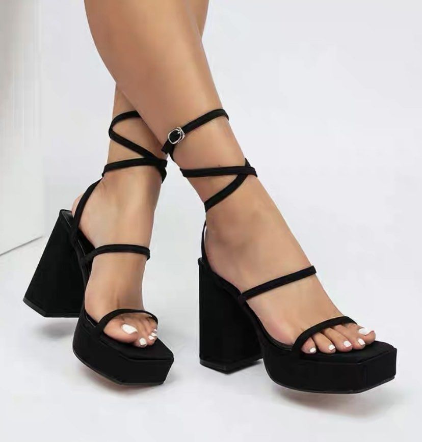 All black platform heels cheap