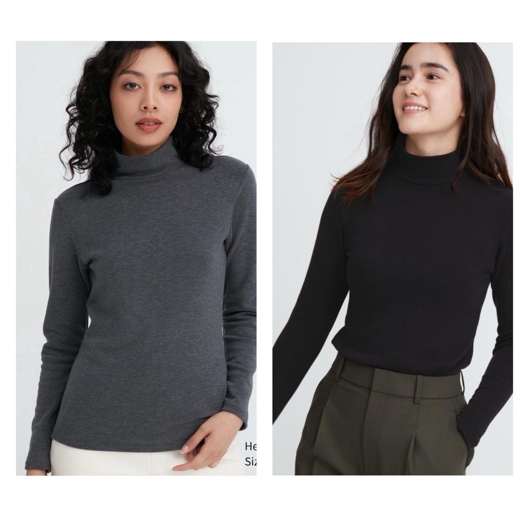 Uniqlo + Heattech Extra Warm Ribbed High Neck Thermal Bodysuit