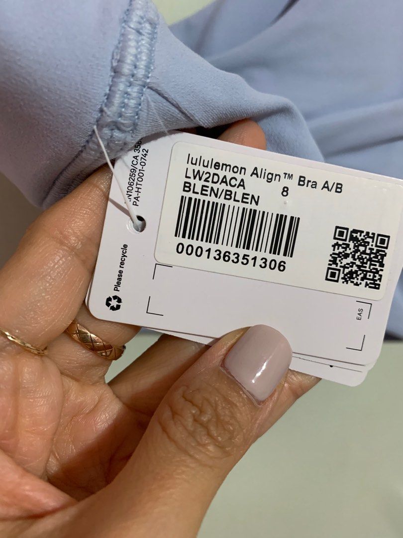 Lululemon bra sizing chart sales