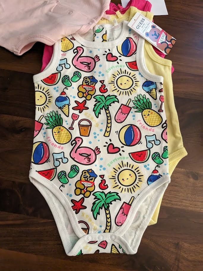 BNWT Guess Onesies Romper 6 9months Set of 4 Babies Kids Babies Kids Fashion on Carousell