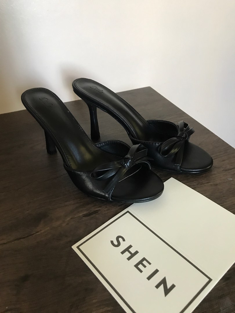 Bow black heel sandals, Women's Fashion, Footwear, Heels on Carousell