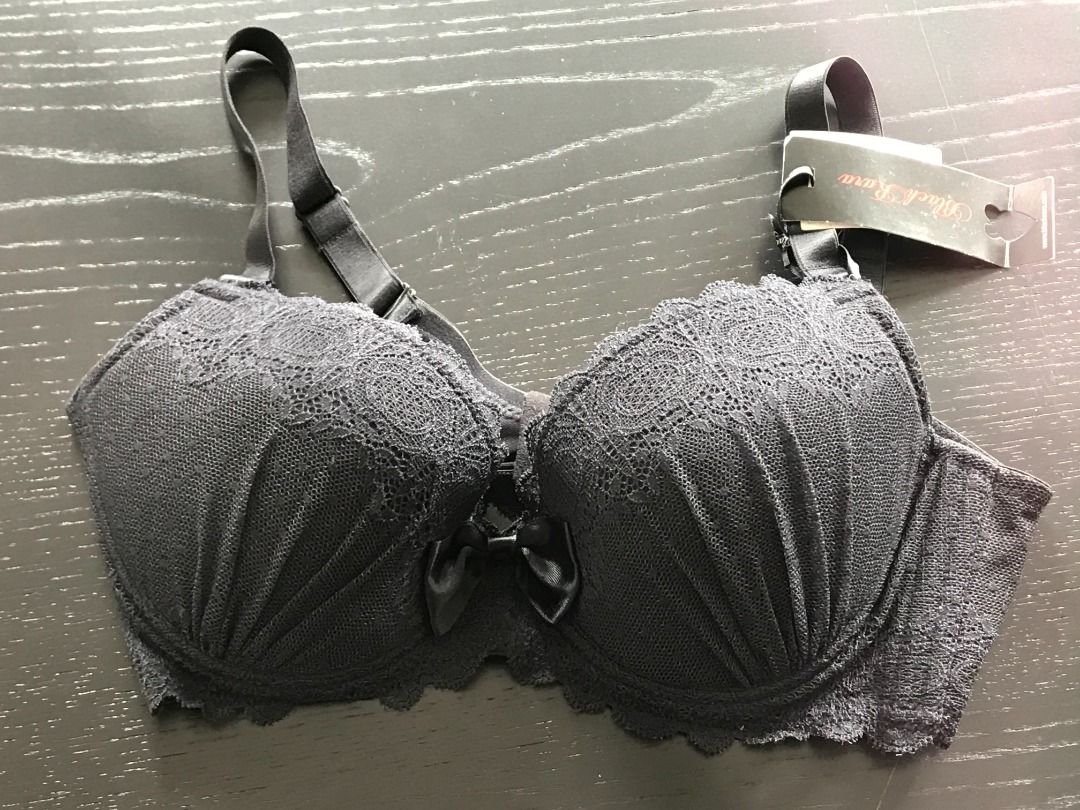 Primark Womens Grey Non Wired Padded Pre-Loved Bra Size 34C