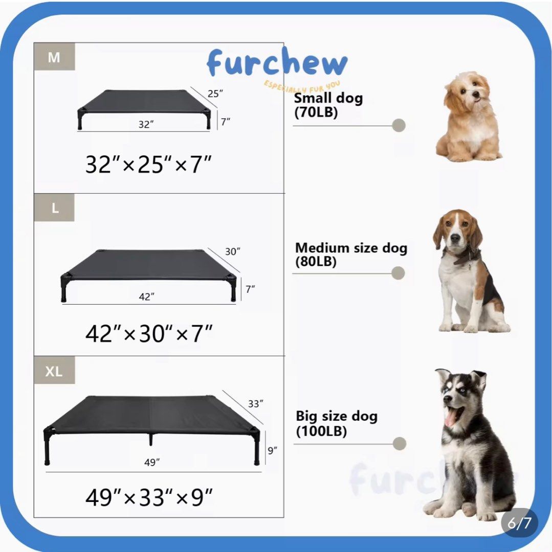 Kuranda dog bed size chart sale