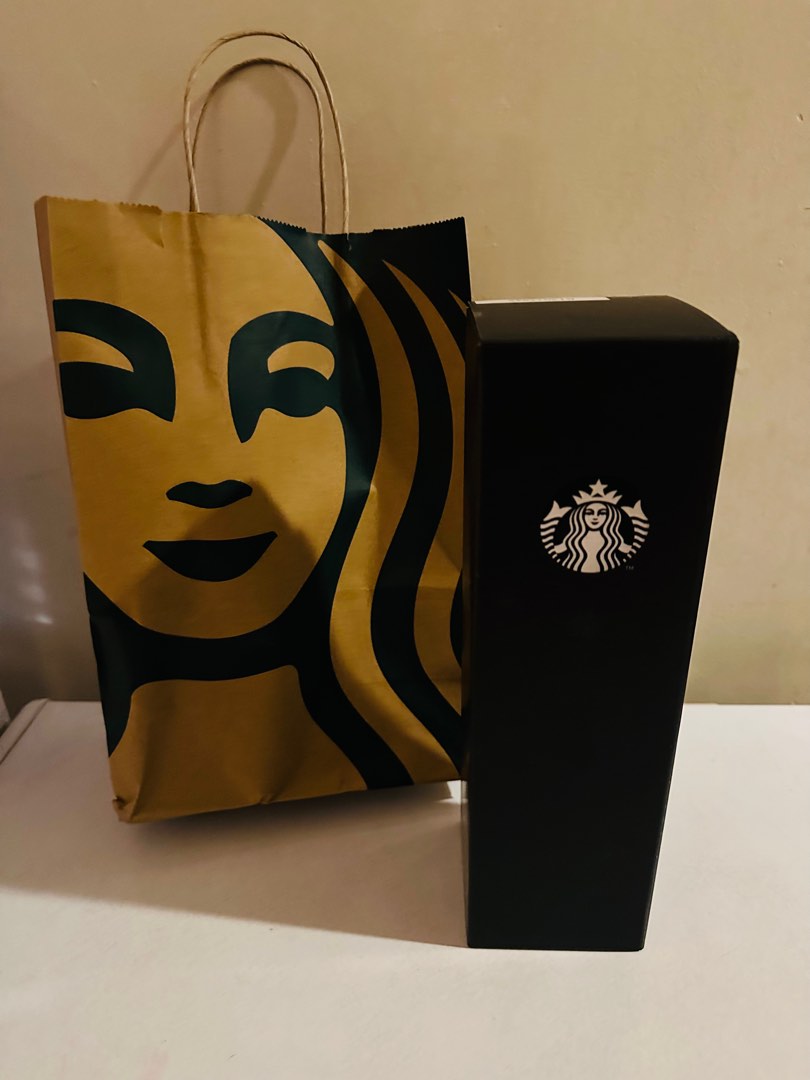 Brand New Starbucks Ebony Stainless Steel Tumbler, Furniture & Home
