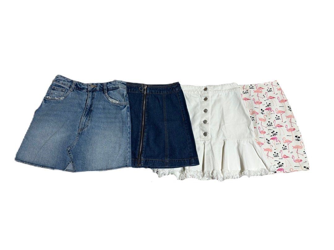 Branded skirts bundle (Category: Skirts) located in Pasay City. Submitted by declutterwithkae (Listing ID 1276228879, Image 1). Description: - Best fit: 24-25 inches waistline - Brands: Zara, Mango, H&M - RFS: Decluttering - Freebie: Bangkok skirt - Feel free to haggle and DM me for more photos .