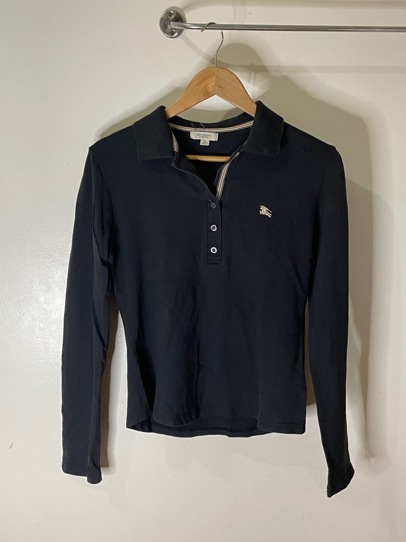Burberry long sleeve polo shirt clearance