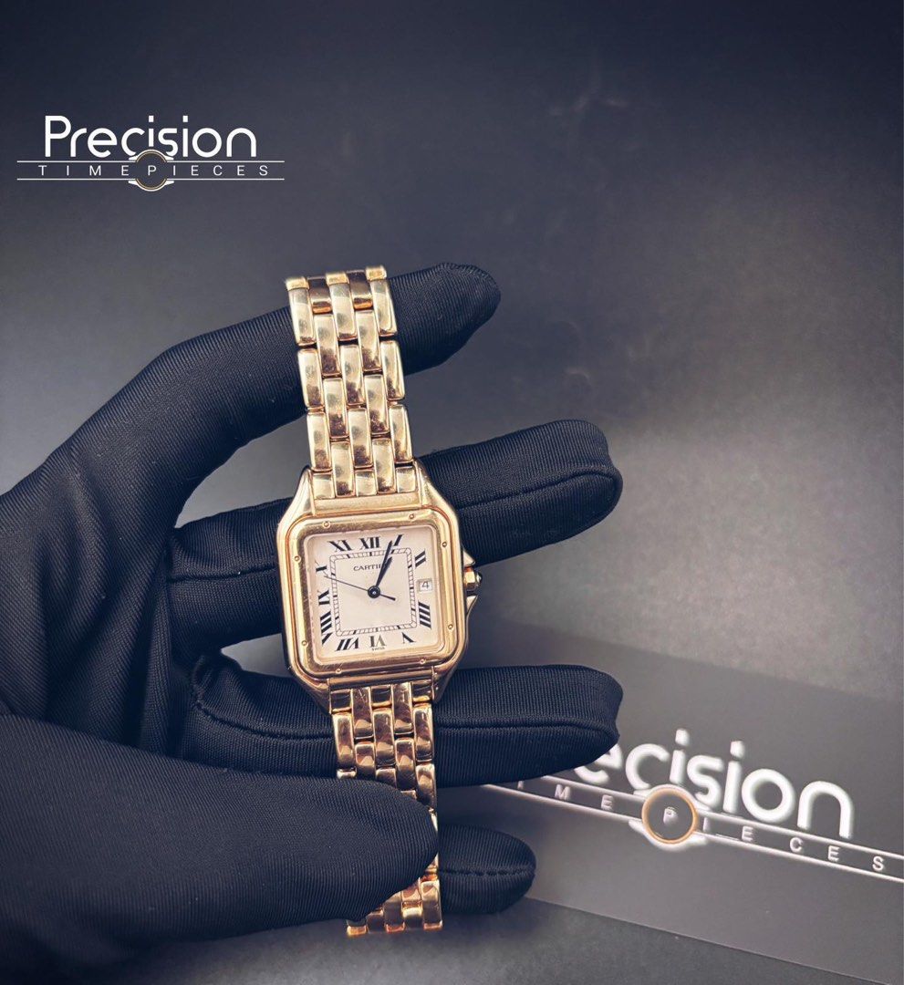 Cartier Panthere Midsize 18K Yellow Gold Quartz Luxury Watches