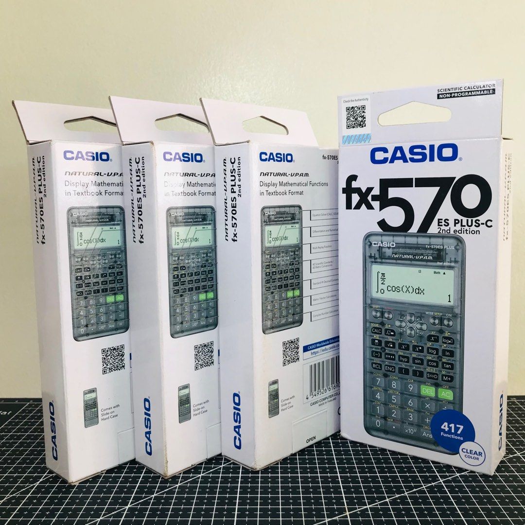 CASIO FX-570ES PLUS TRANSPARENT FOR CIVIL ENGINEERING BOARD EXAM