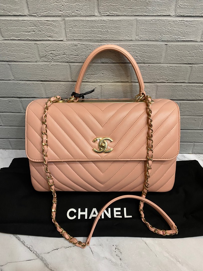 Chanel trendy cc on sale chevron beige