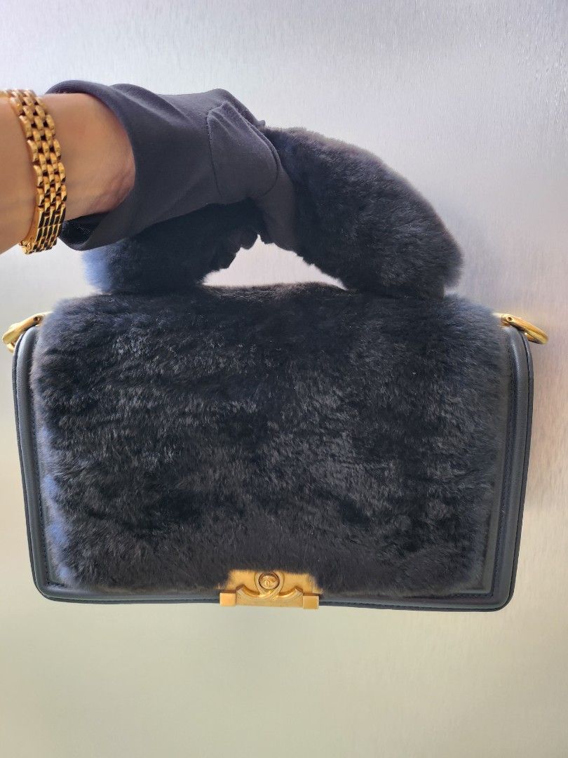 Fur chanel bag sales