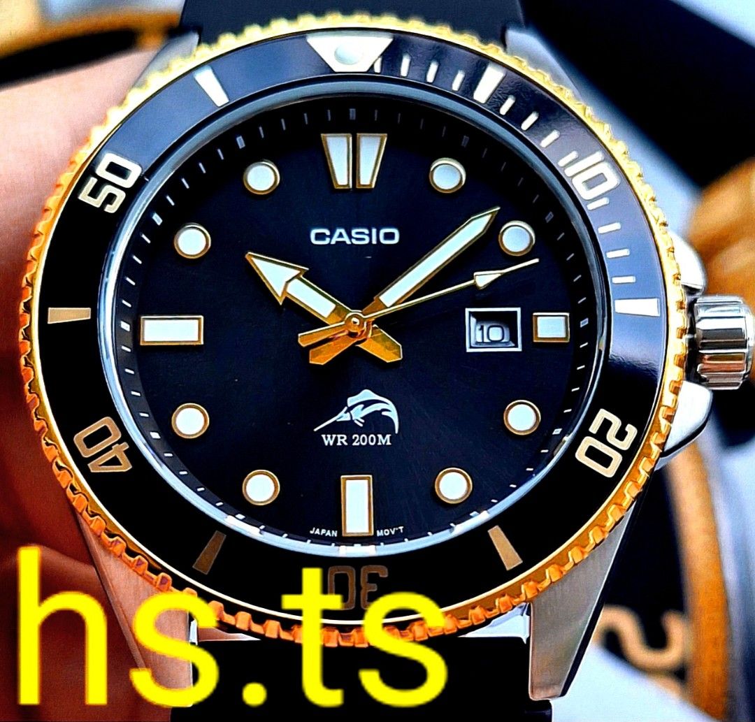 Casio duro black on sale and gold