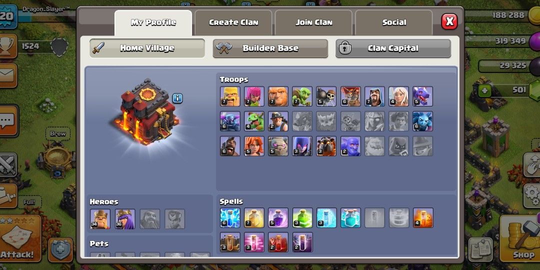 Clash of Clans Acc COC Acc Town Hall 10, Video Gaming, Video Games, Others on Carousell