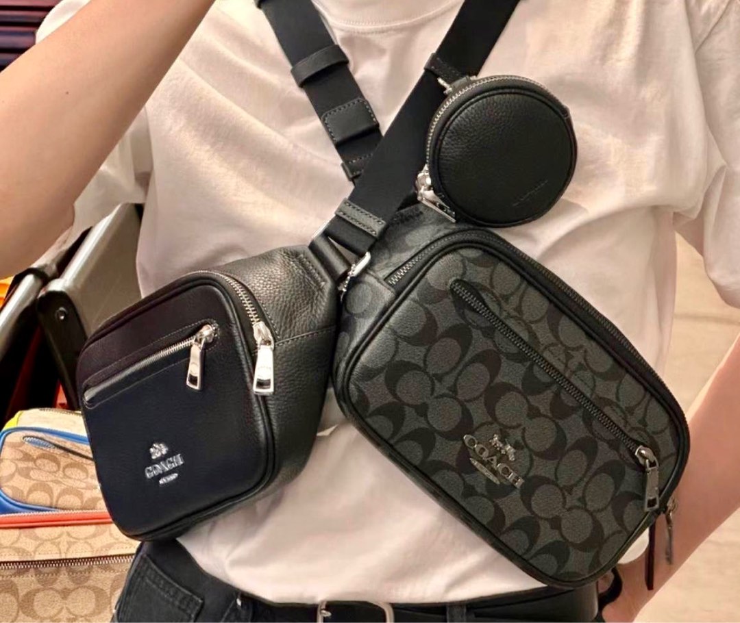 Coach mens bag strap sales