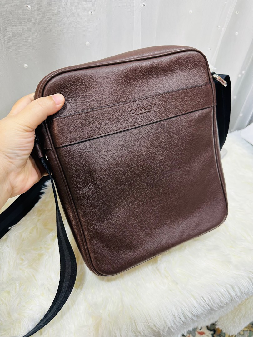 Coach Leather Flight Bag Mahogany